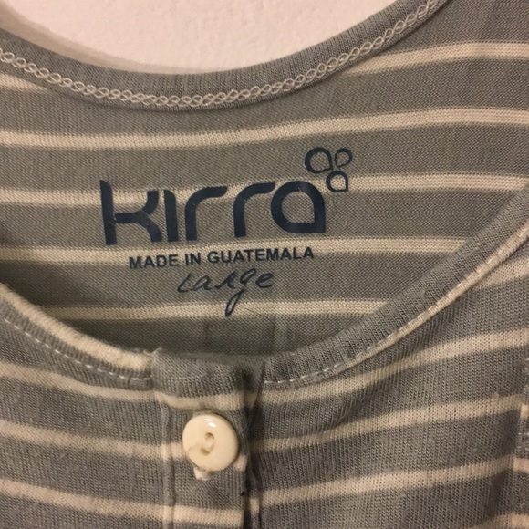 NWOT gray and white striped button front tank - Picture 2 of 3